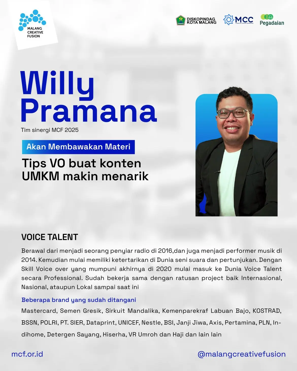 Willy Pramana Pemateri MCF Ketiga di Festival Ramadan Pegadaian 2025