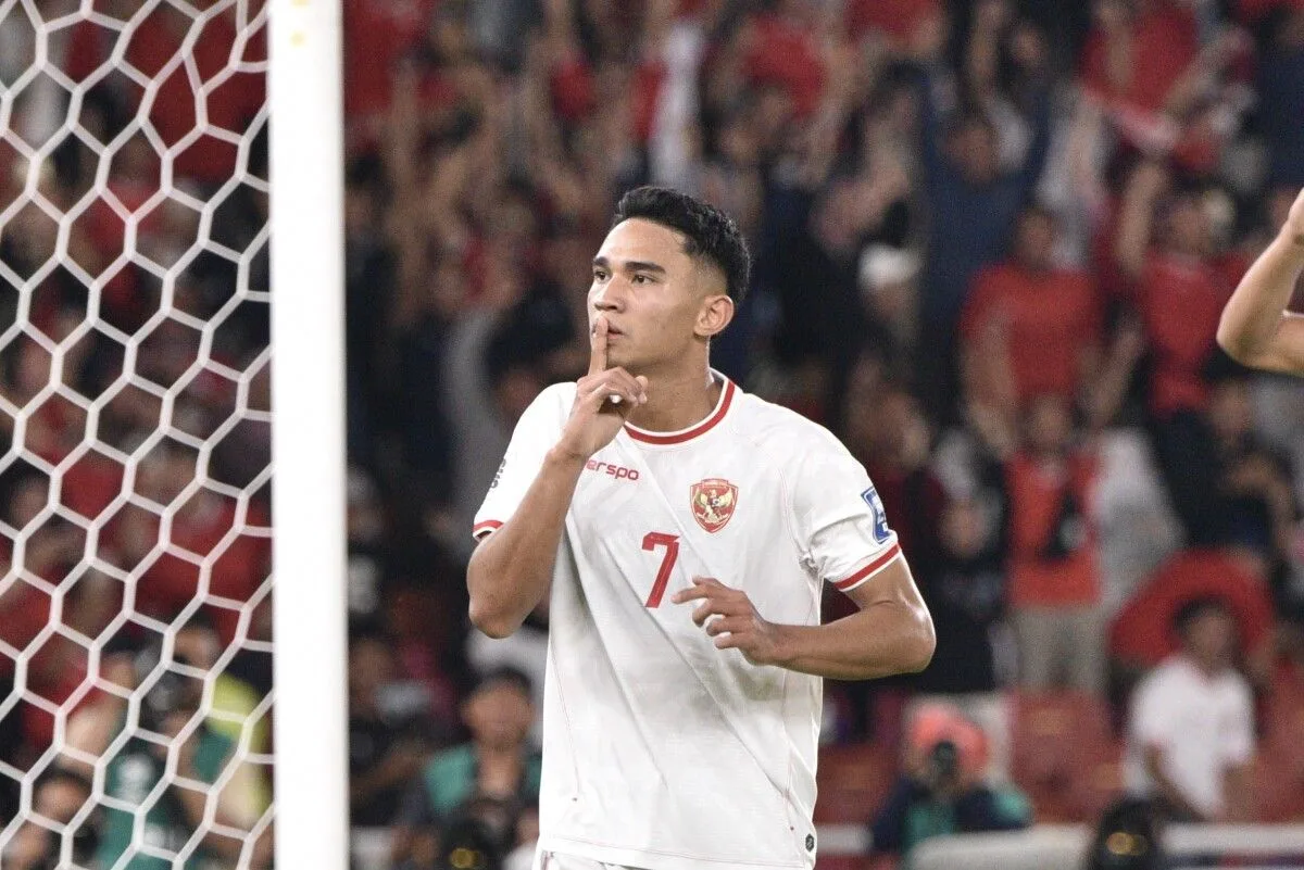 AFC Asian Qualifiers™ – Road to 26 - Marselino Ferdinan Merayakan Gol Keduaya saat Indonesia Menang 2-0 Atas Arab Saudi di SUGBK - EPOCHSTREAM