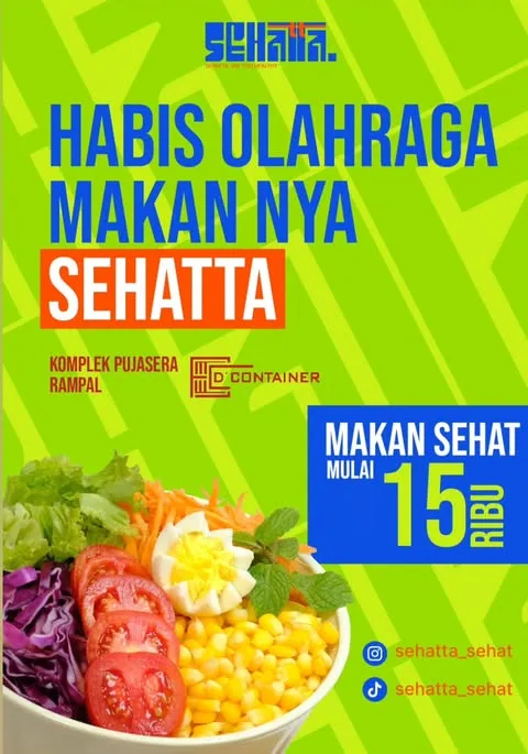 Habis Olahraga Makannya SEHATTA di Kompleks Pujasera Rampal Kota Malang Ads Banner by EPOCHSTREAM