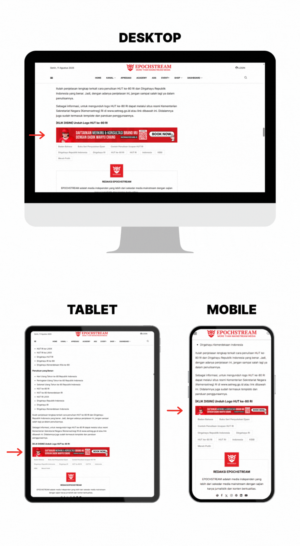 CONTOH ARTICLE ADS BANNER STATIS - ADS by EPOCHSTREAM