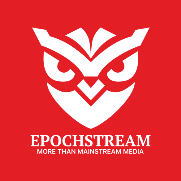 LOGO EPOCHSTREAM MORE THAN MAINSTREAM MEDIA RED WHITE PNG | EPOCHSTREAM