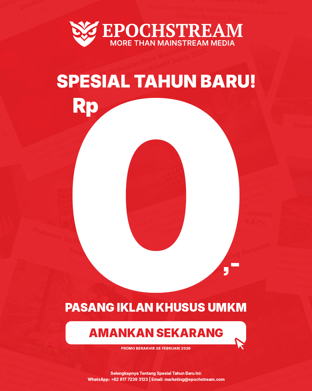 Promo UMKM Gratis Pasang Iklan BUSINESS by EPOCHSTREAM | EPOCHSTREAM